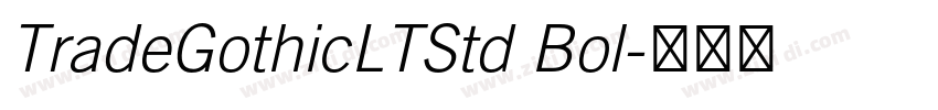 TradeGothicLTStd Bol字体转换